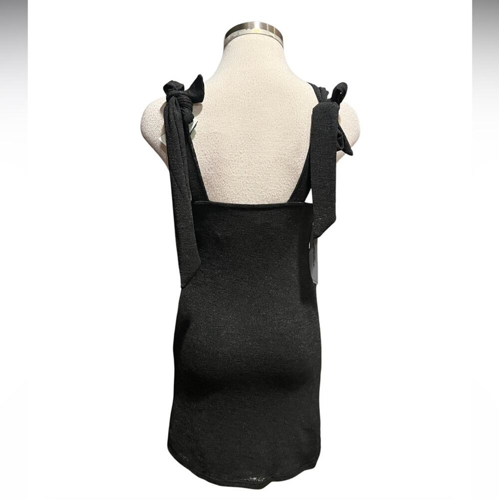 Princess Polly plunge neck ring detail mini dress in black Size 2 NWT - Picture 8 of 11